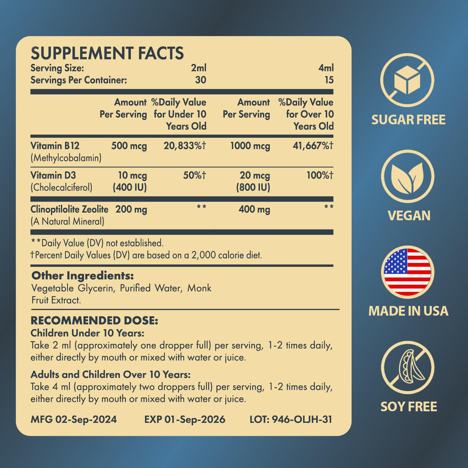Itharoventis Zeolite Drops berry-flavor pour; easy to mix into water or juice