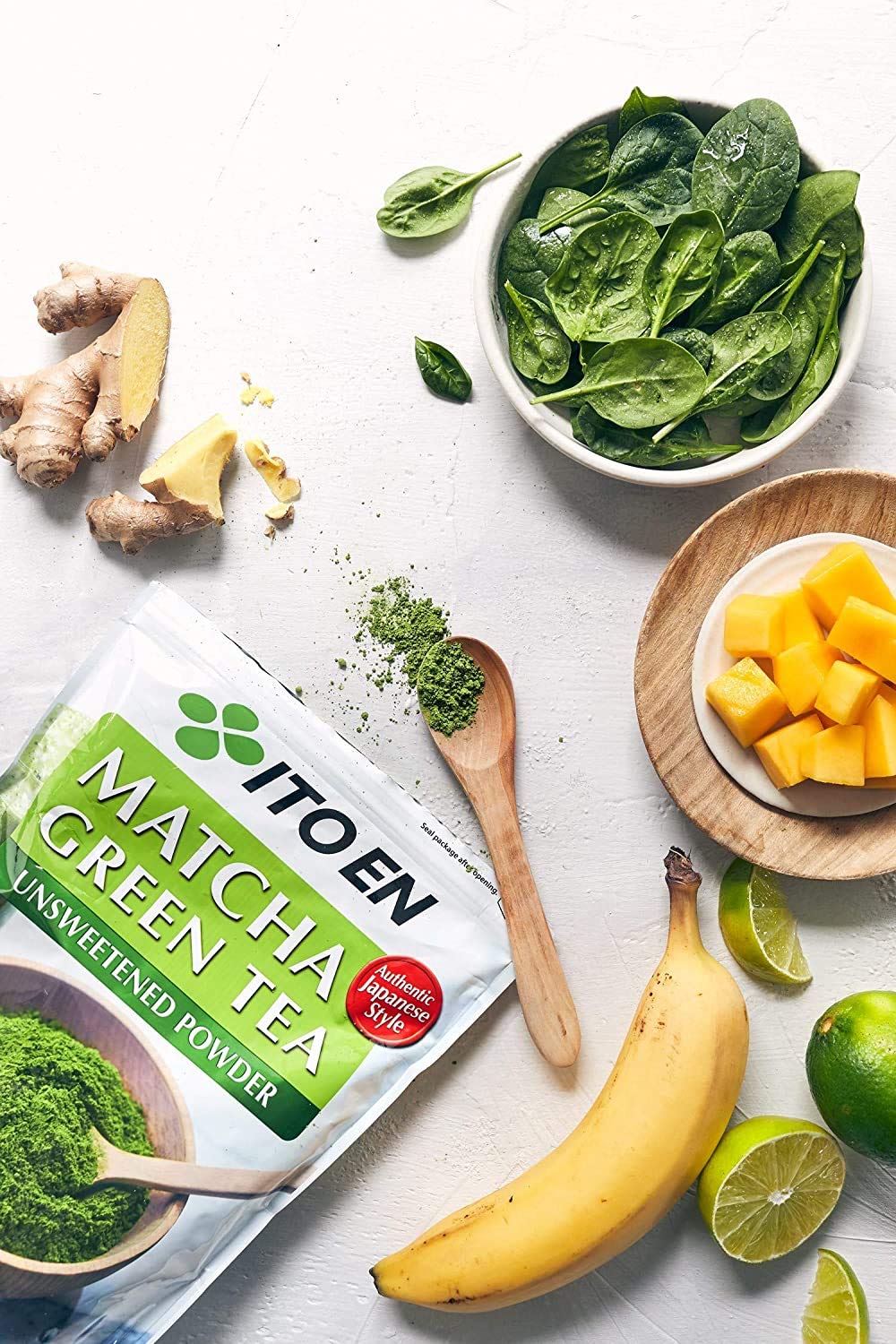 Ito En matcha powder brewed in cup for refreshing tea
