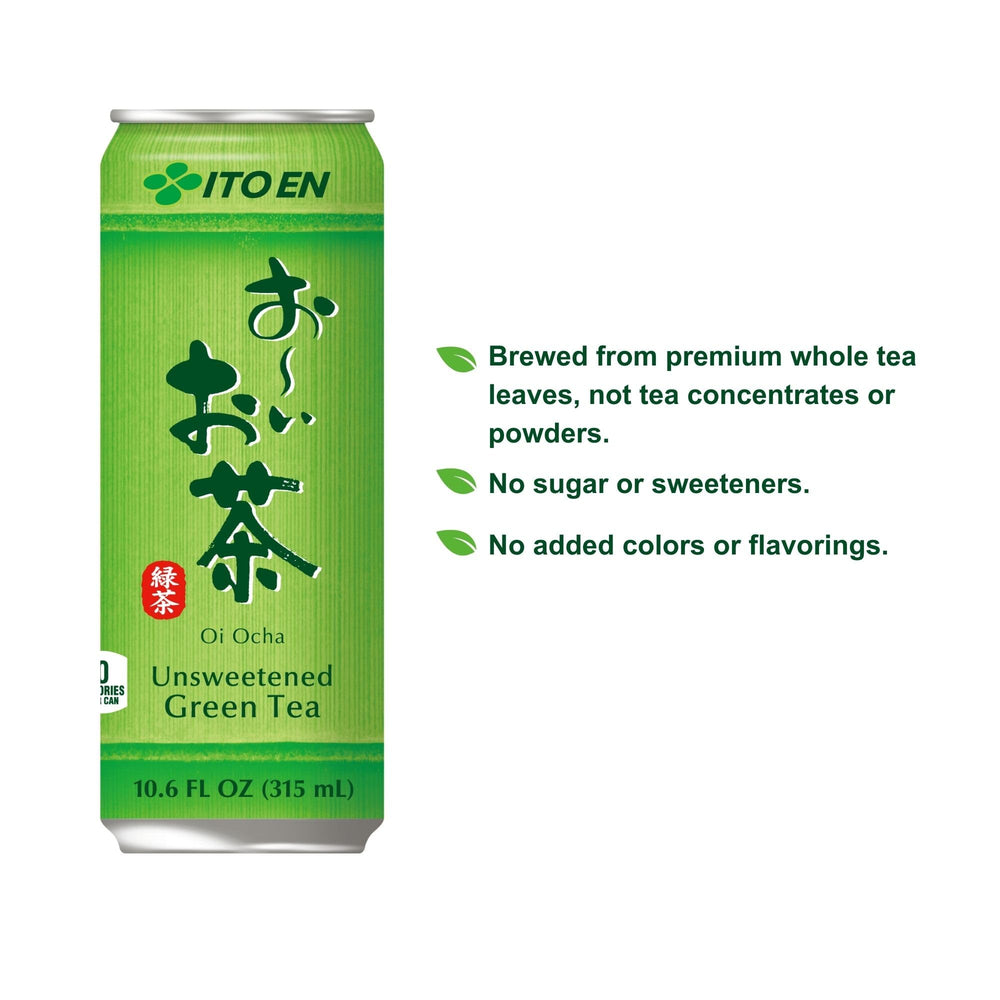 Ito En Oi Ocha front label highlighting pure green tea flavor and heritage