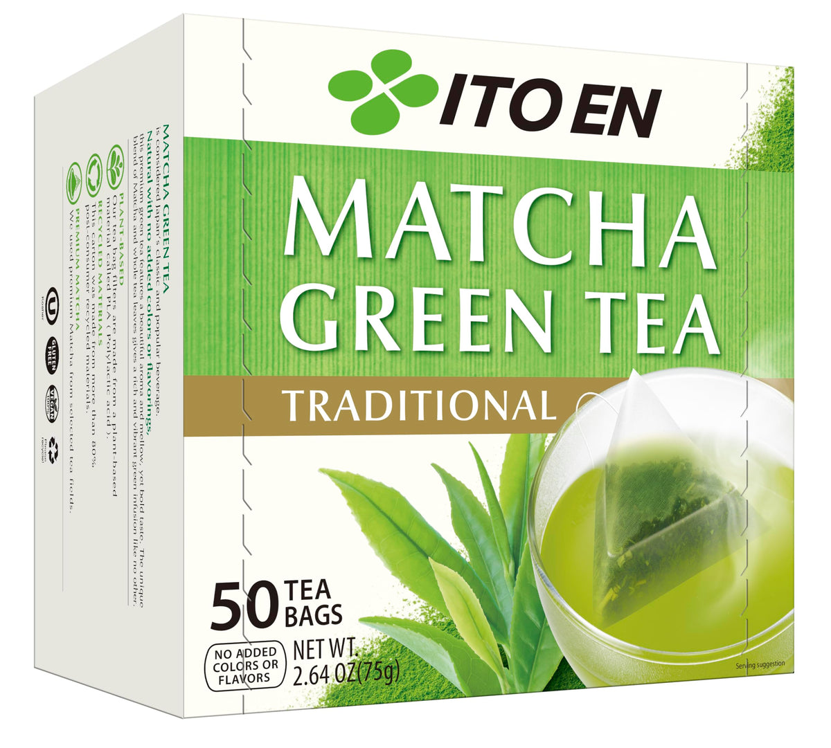 Ito En traditional matcha tea bags for hot or iced beverages