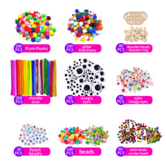 Itopstar 3000 feathers and pom-poms for colorful, tactile decorations.
