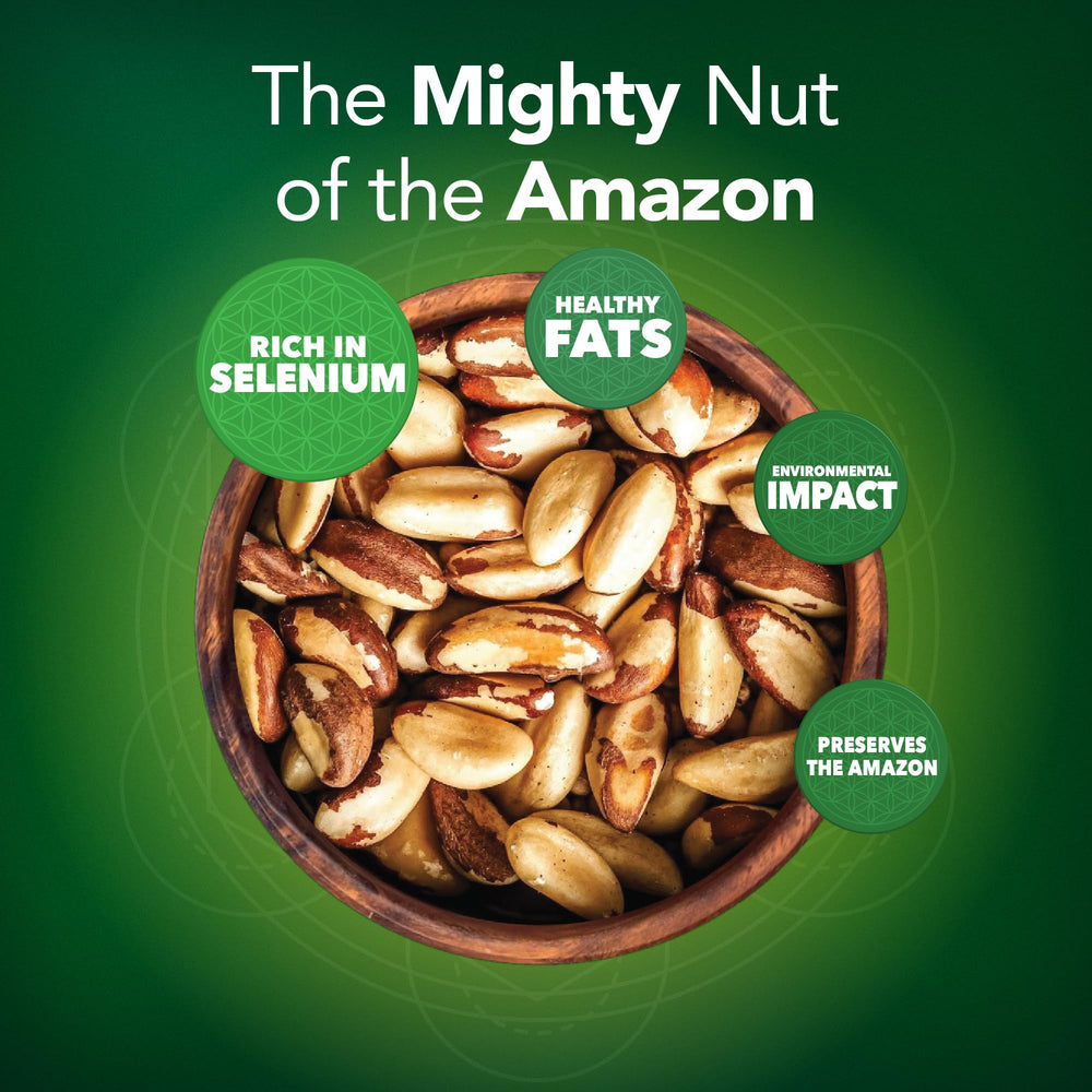 It's Good Energy Brazil nuts in hand illustrates convenient, nourishing snack on the go.