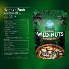 It's Good Energy Raw Brazil Nuts close-up emphasizes texture and natural protein source.