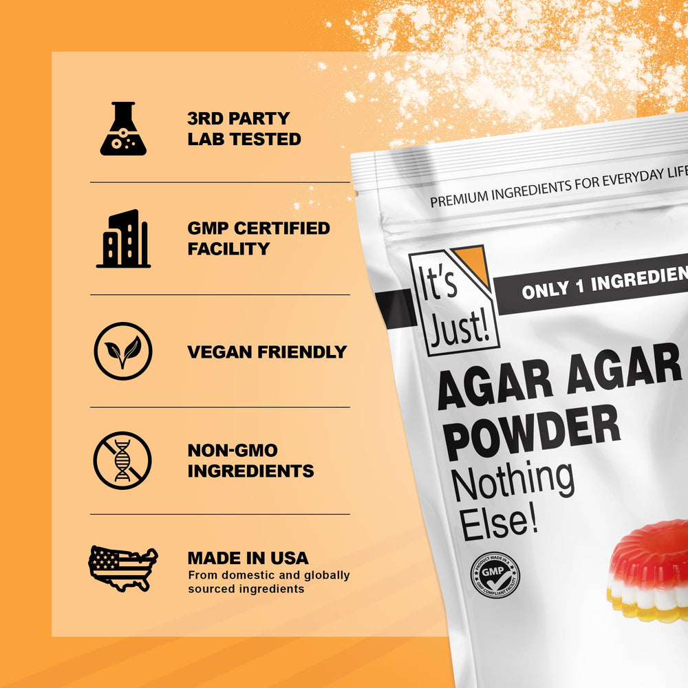 It's Just! agar powder quick to rehydrate and use.