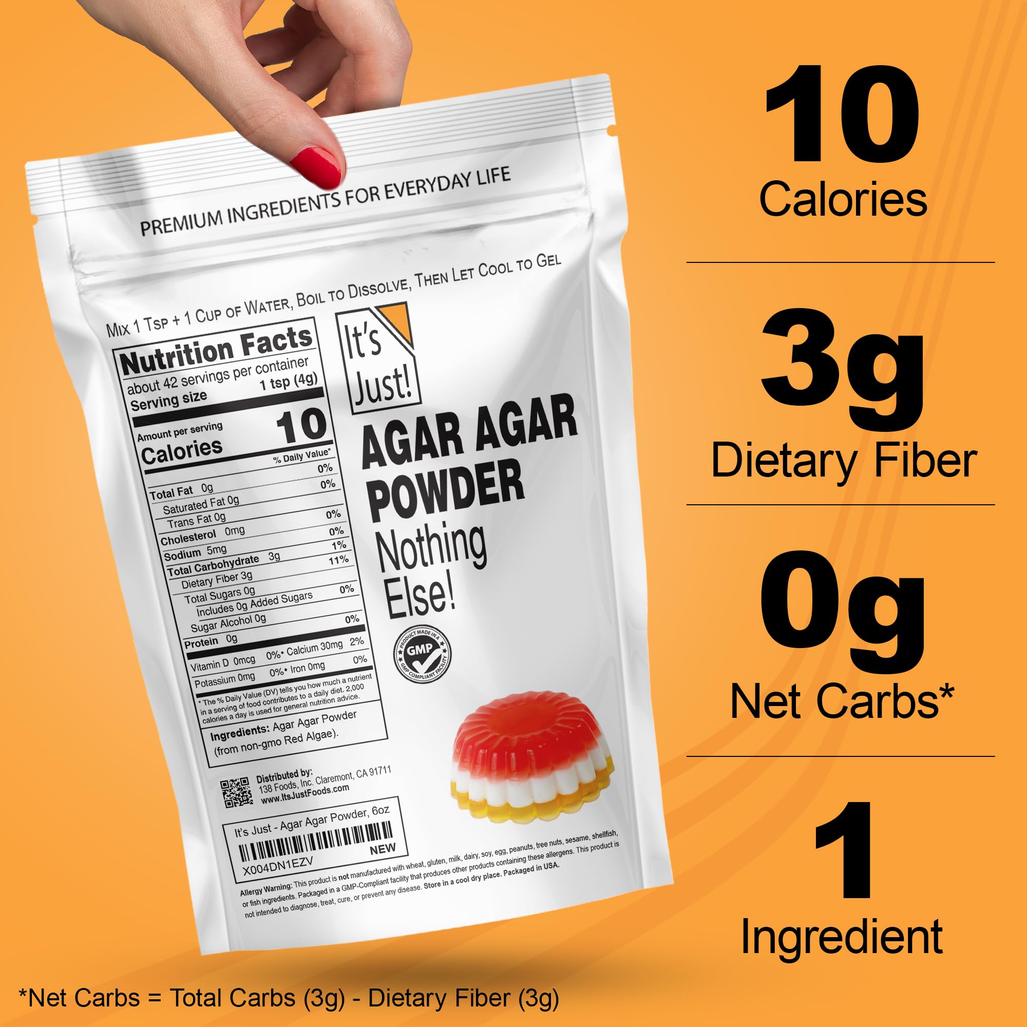 It's Just! agar powder vegan and gluten-free safety features.
