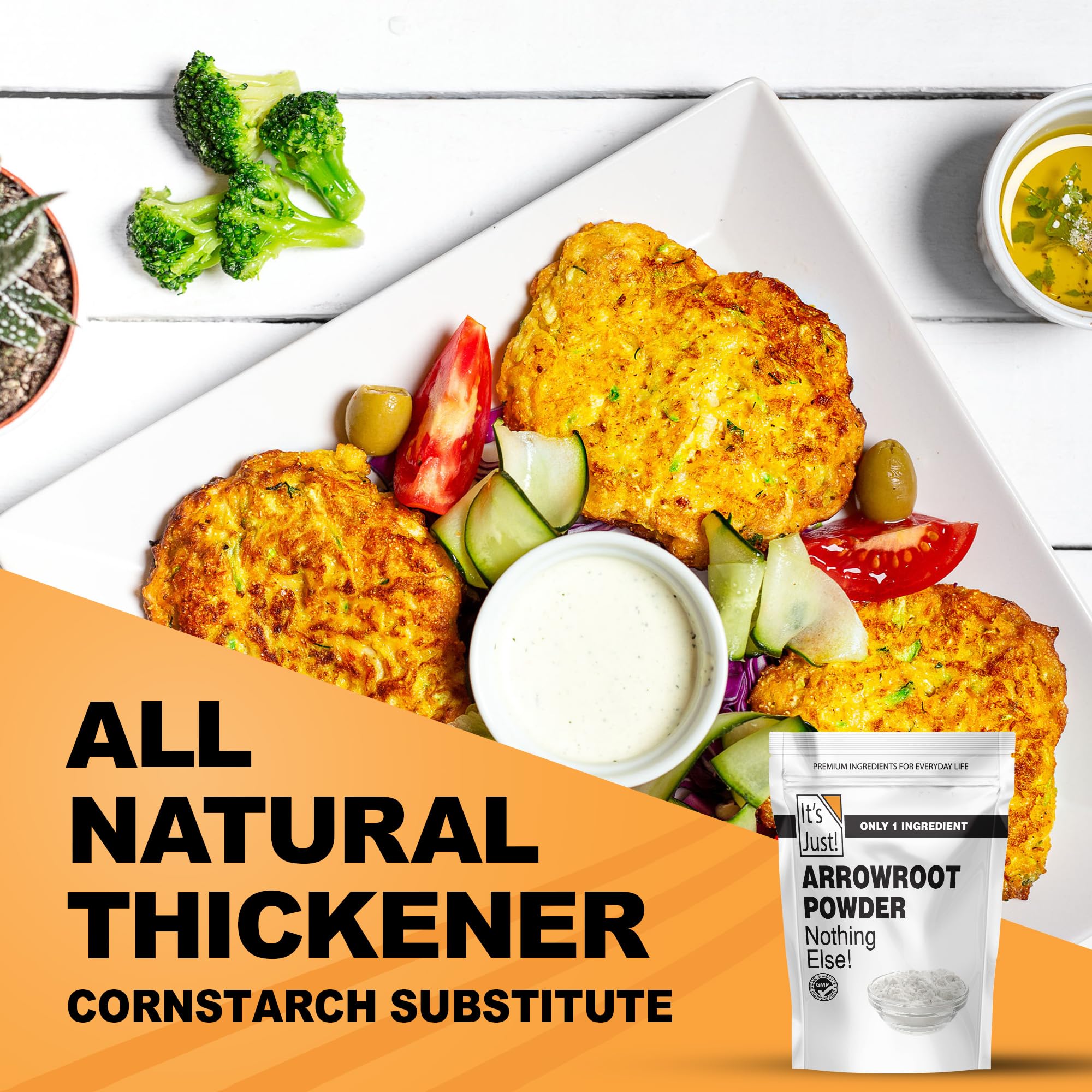 It's Just Arrowroot Powder sauce thickener ideal for gravies and glazes.