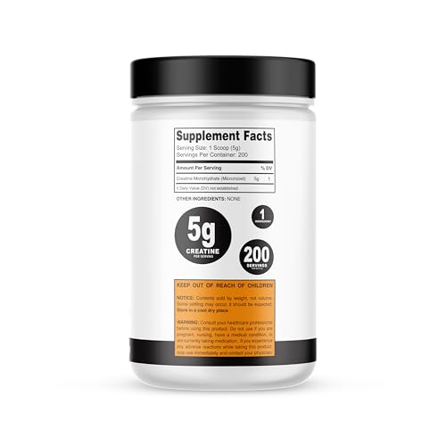 It's Just! Creatine powder micronized for faster dissolution in drinks.