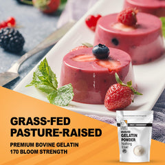 Its Just gelatin powder blooming in cold liquid for smooth dissolution.