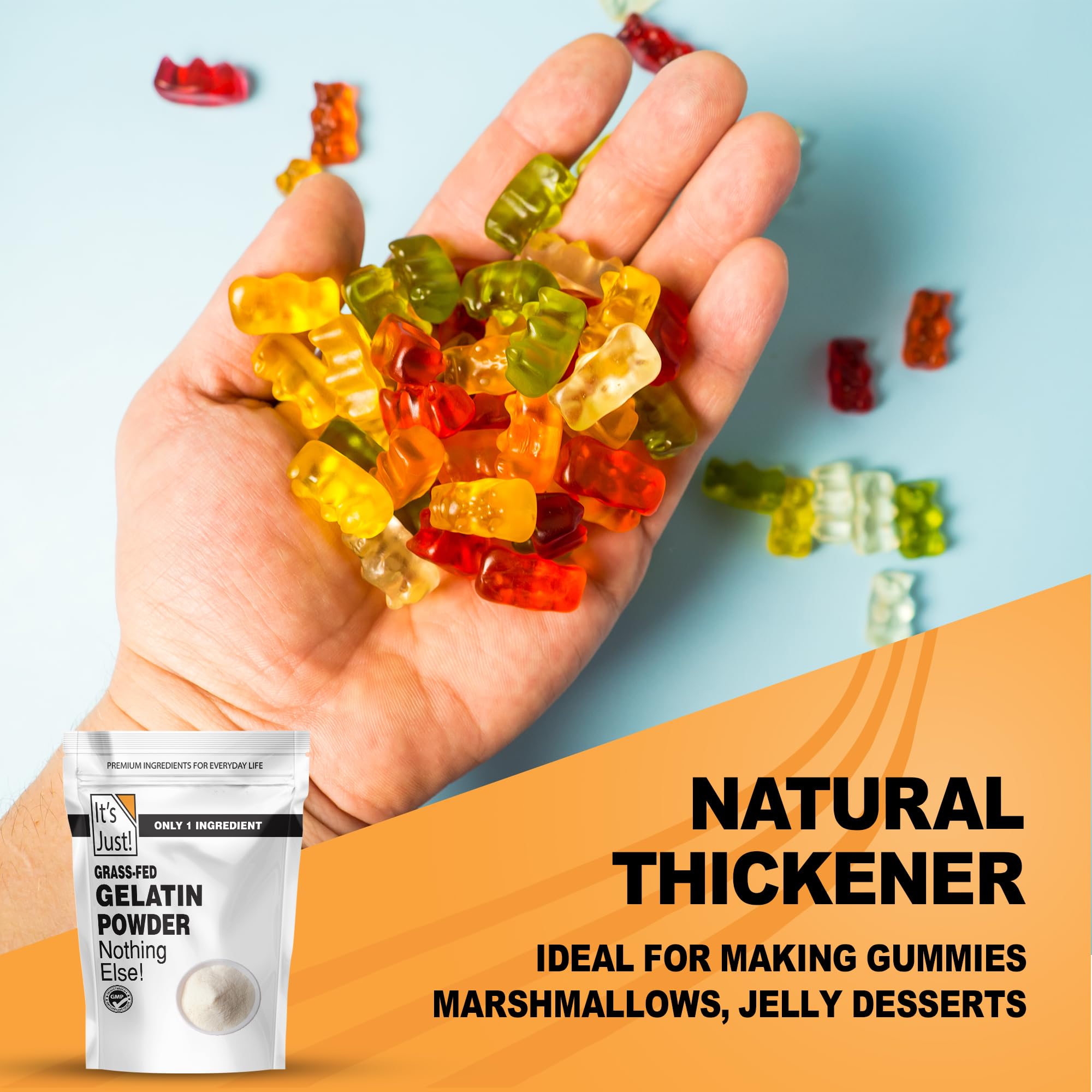 Its Just gelatin powder dissolving into a smooth gel texture.