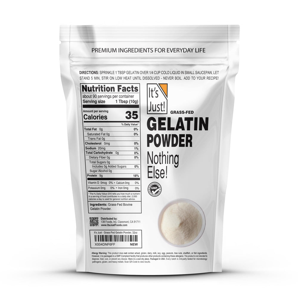 Its Just gelatin powder with a scoop ready for bloom and mix.