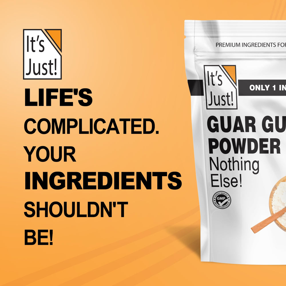 It's Just! Guar Gum cold yogurt thickener, stabilizes frozen desserts.