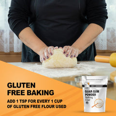 It's Just! Guar Gum packaging front, versatile gluten-free thickener for baking and keto dishes.