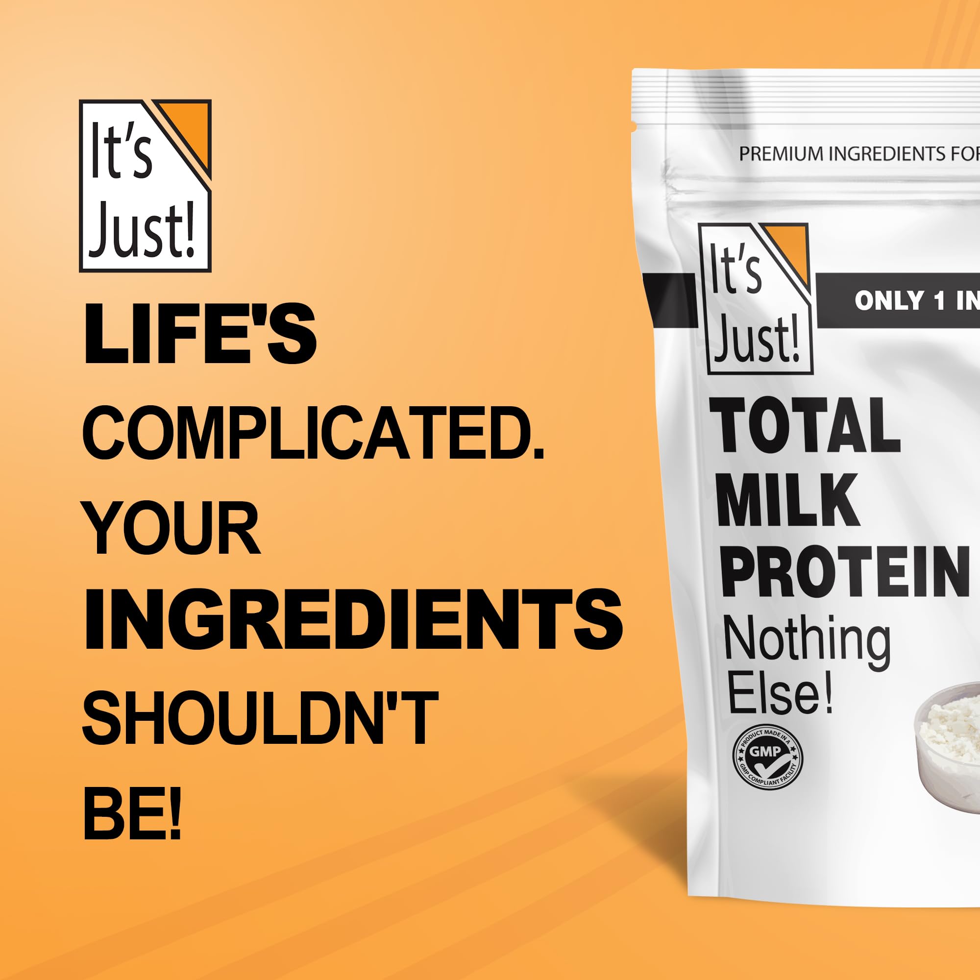 It's Just! MPC-85 no added sugar, pure protein base.