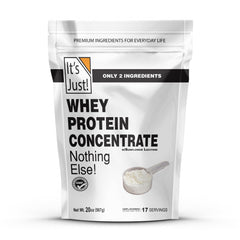 It's Just! unflavored whey bag highlighting clean ingredients for GLP-1 friendly diets.