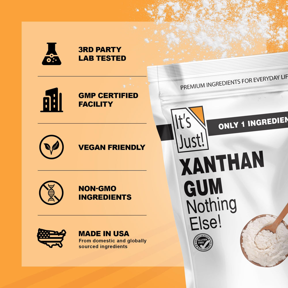 It's Just! Xanthan Gum supports gluten-free and keto-friendly cooking.