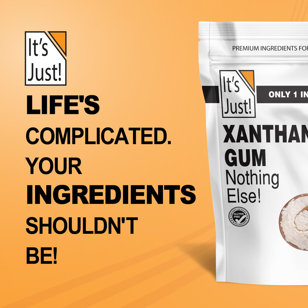 It's Just! Xanthan Gum improves texture when baking with almond or coconut flour.