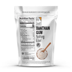 It's Just! Xanthan Gum USA packaging and batch-tested quality for keto baking.