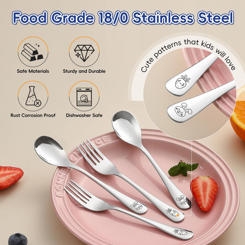 ITITT carrot and bunny pattern detail, engaging children and encouraging independent eating.