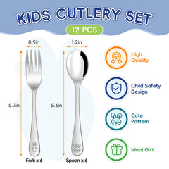 ITITT toddler utensils safety edge close-up, showcasing smooth, kid-friendly design.