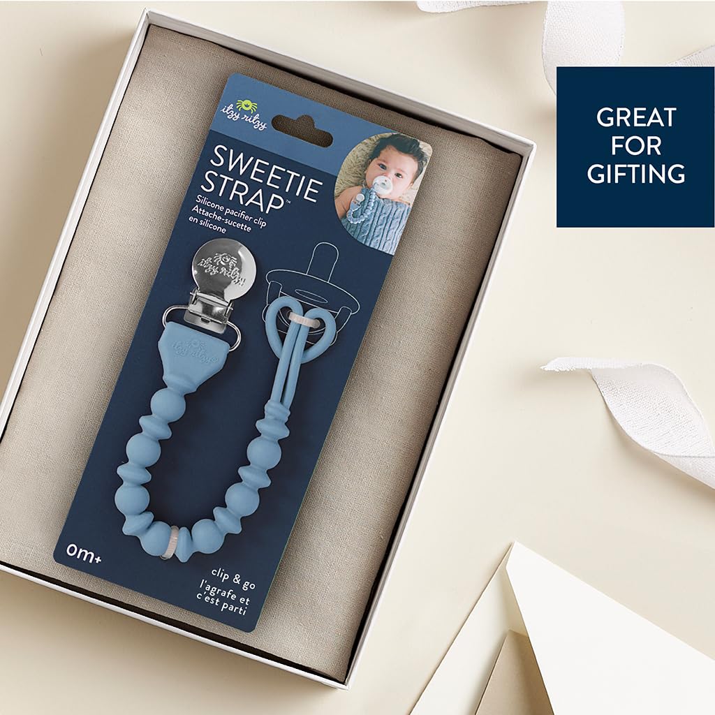 Itzy Ritzy BPA-free and PVC-free silicone clip for safe baby accessories.