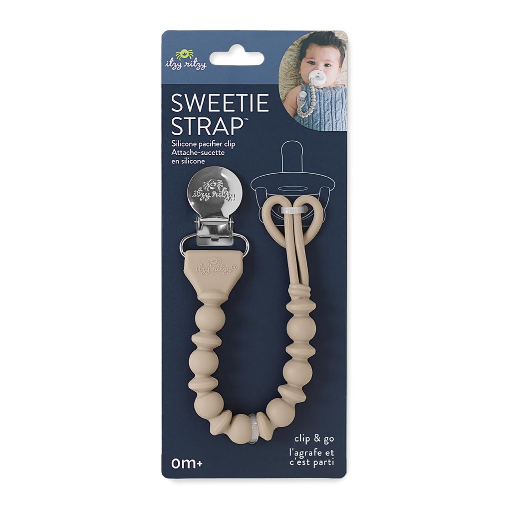 Itzy Ritzy BPA- and PVC-free silicone clip promotes safe, easy attachment