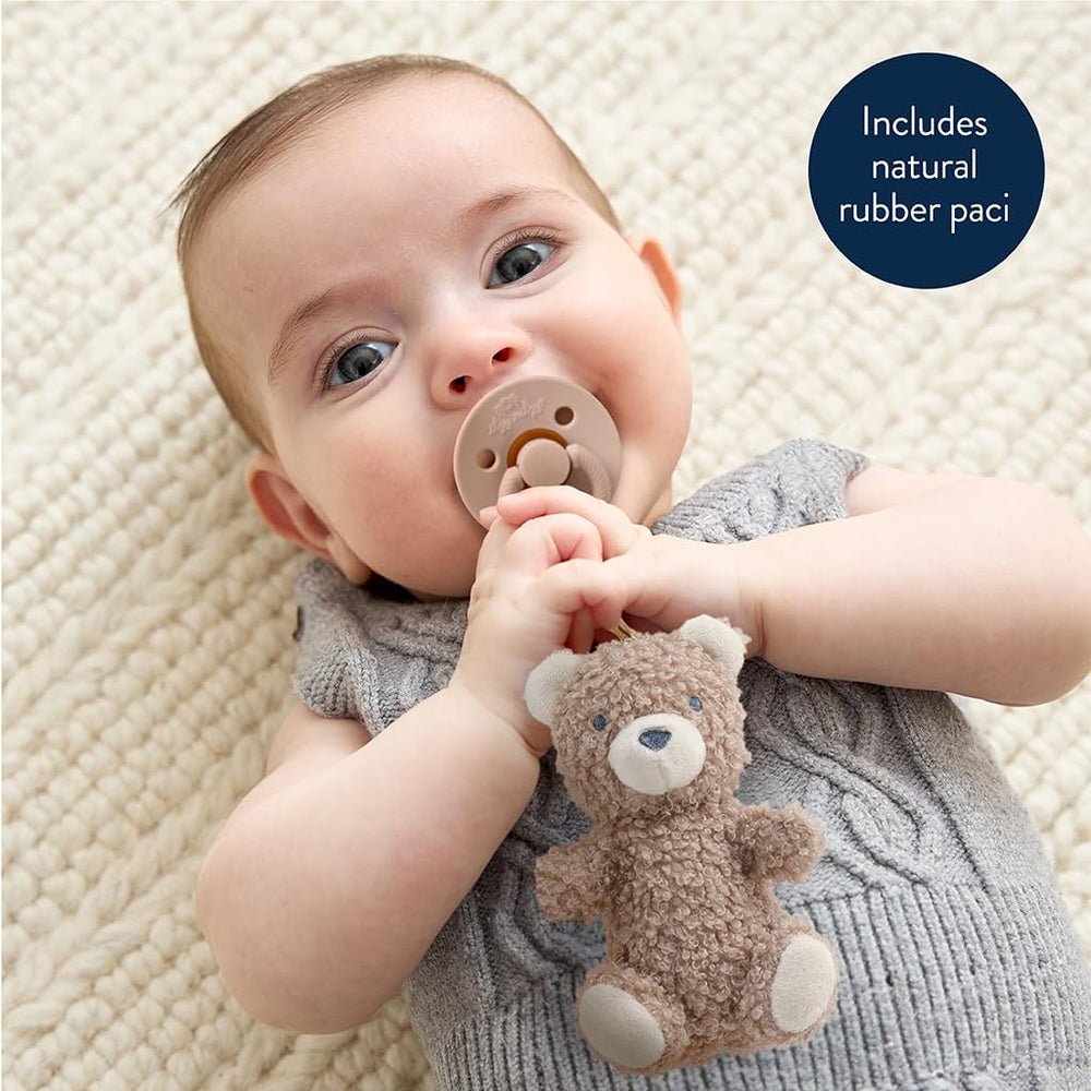 Itzy Ritzy natural rubber pacifier with cherry nipple for calm soothing