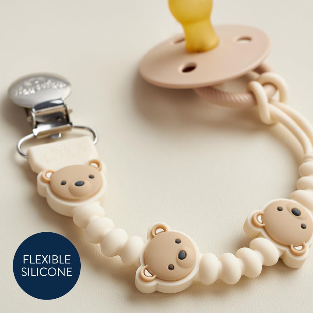 Itzy Ritzy clip highlights beaded cord detail for added style and security