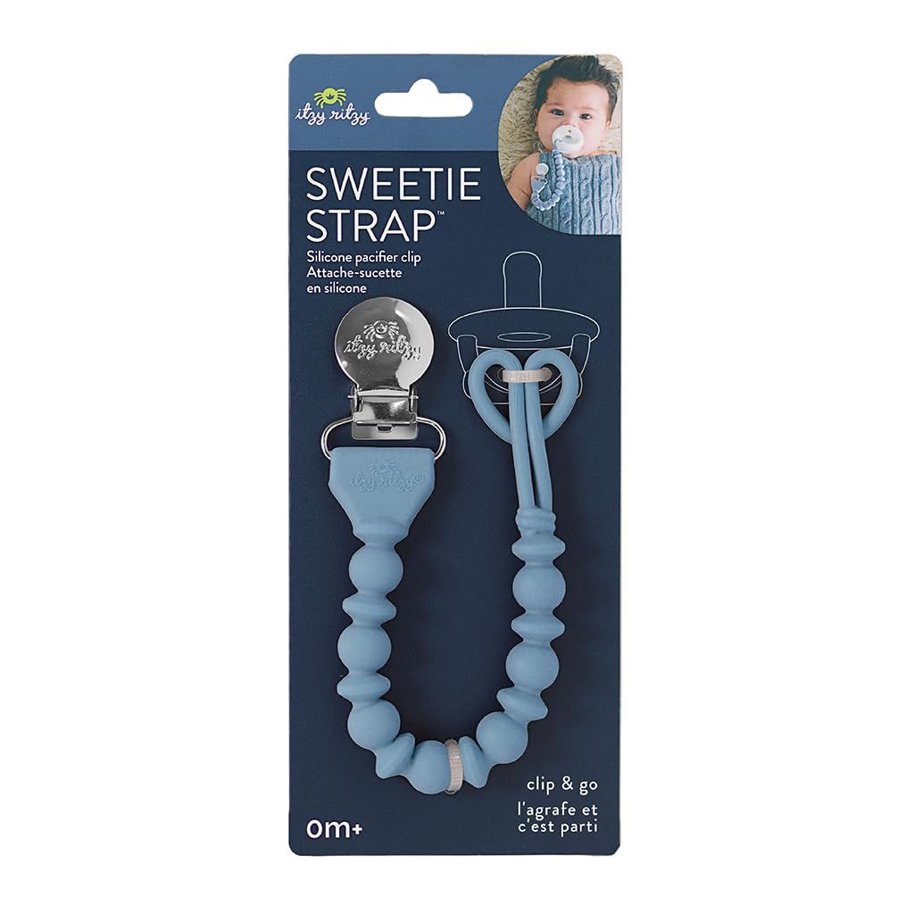 Itzy Ritzy clip safely attaches teether or small toy for quick access.