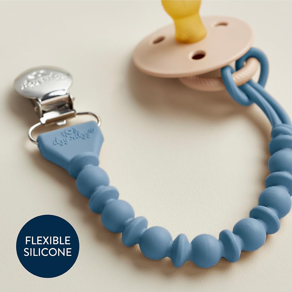 Itzy Ritzy universal-fit pacifier clip works with most pacifiers, teethers, and small toys.