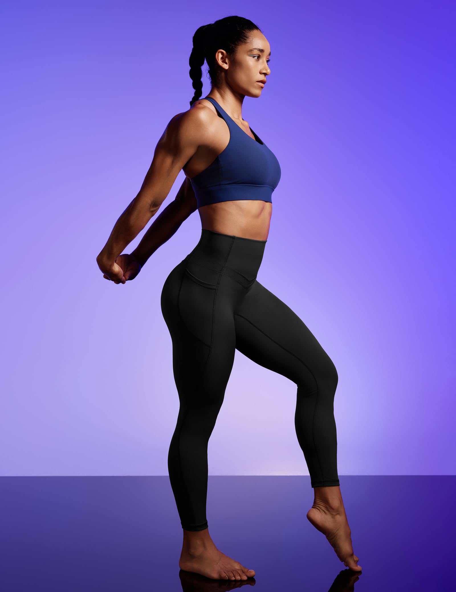IUGA PowerTight waistband closeup highlighting tummy control and secure fit.