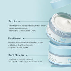 IUNIK Beta-Glucan Non-Sticky Deep Moisture Cream being spread on skin for fast hydration.