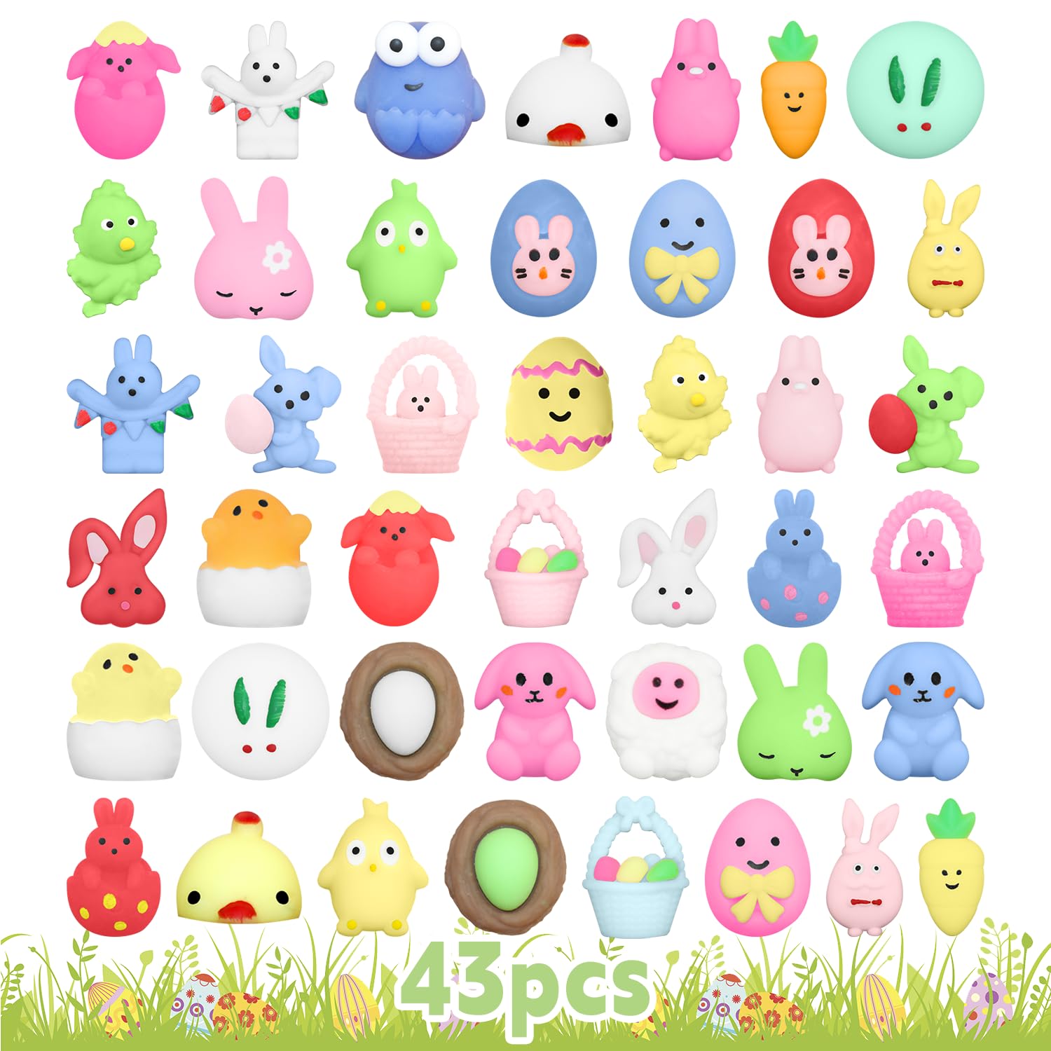IUULOB Easter Mochi Squishy bunny-face sparks imaginative play