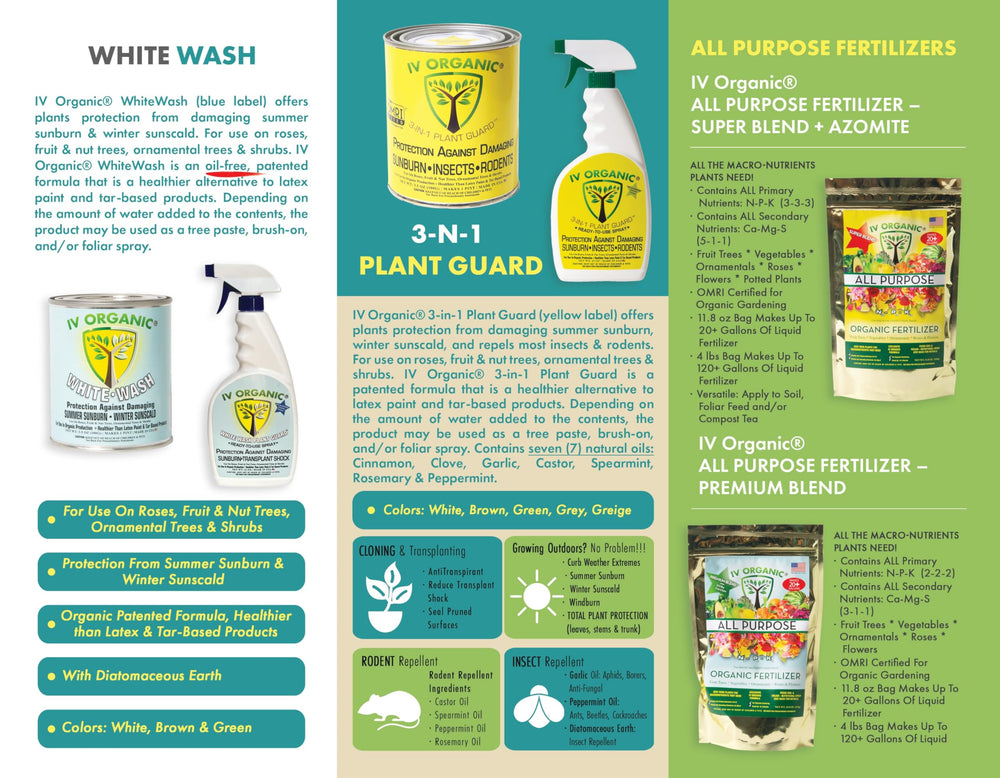 IV Organic 3-in-1 Plant Guard brown label bottle