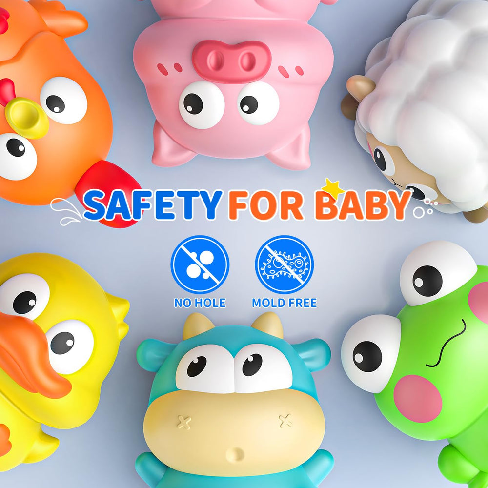 iValea light-up chicken bath toy lights colors, encouraging playful rinsing and bath time.