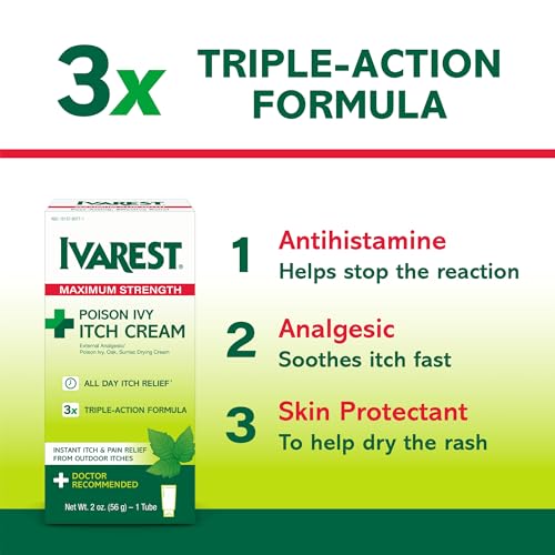 Ivarest maximum-strength label close-up signaling potent, prescription-free relief.