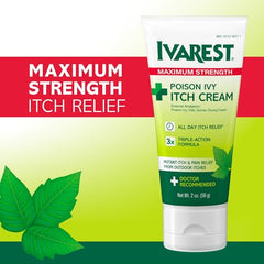 Ivarest Poison Ivy Cream packaging shown for easy at-home treatment.