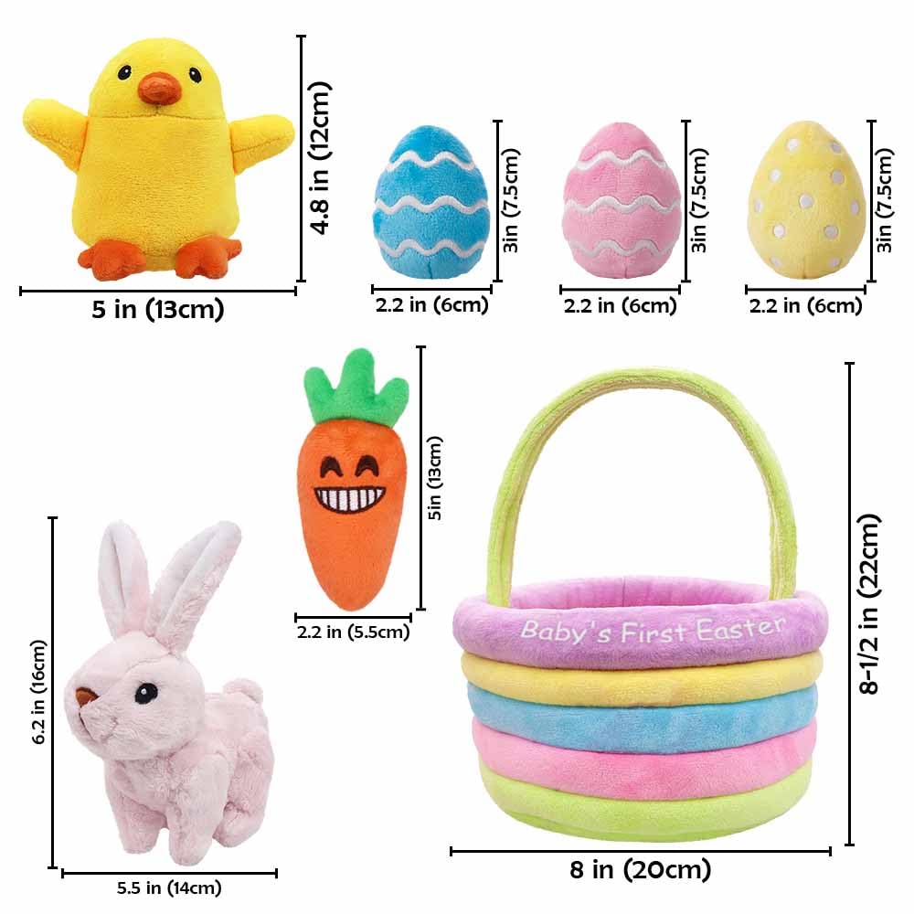 Ivenf Baby's First Easter Chick plush with squeak for interactive play