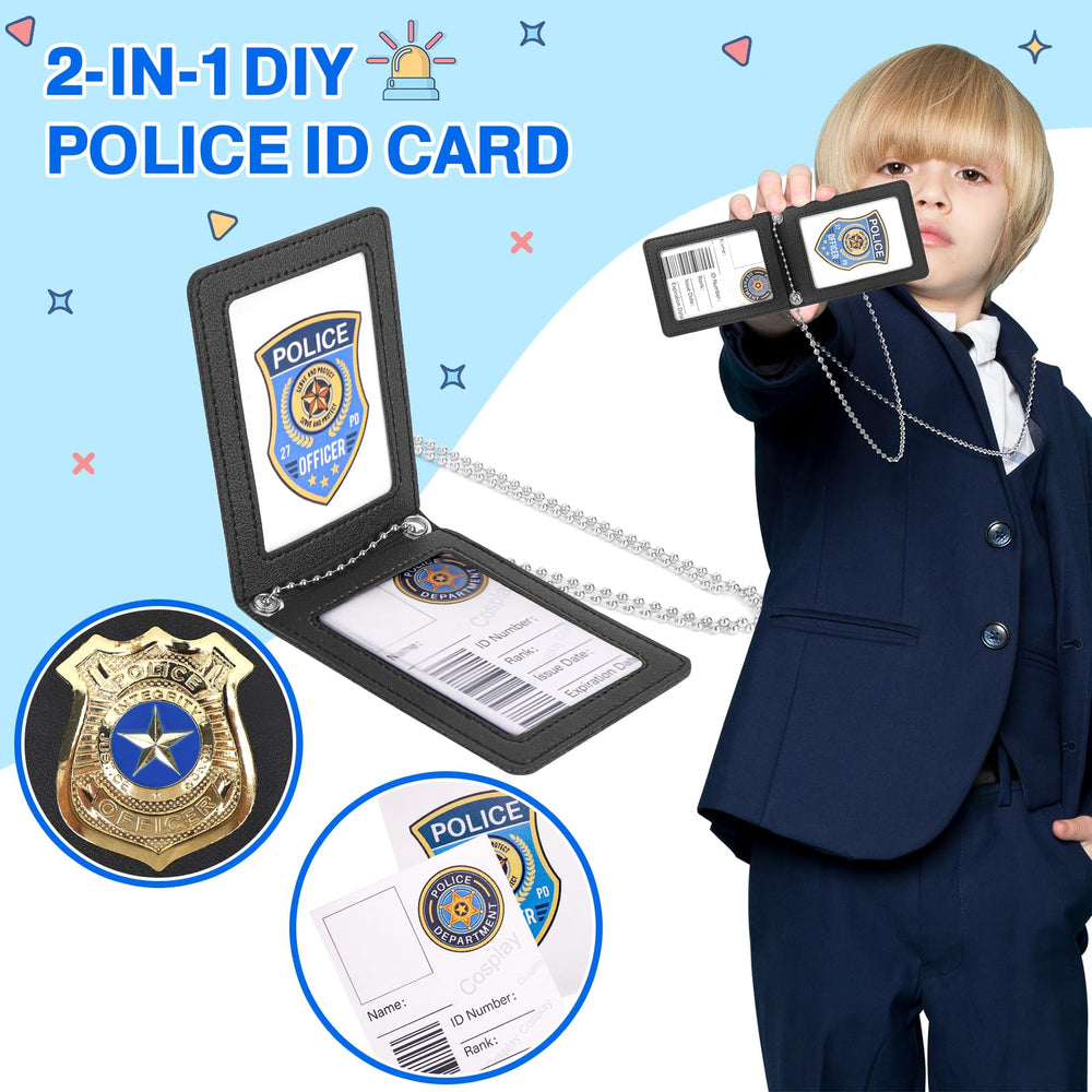 IVENRXIU Police Toys headphones facilitate in character communication during missions.