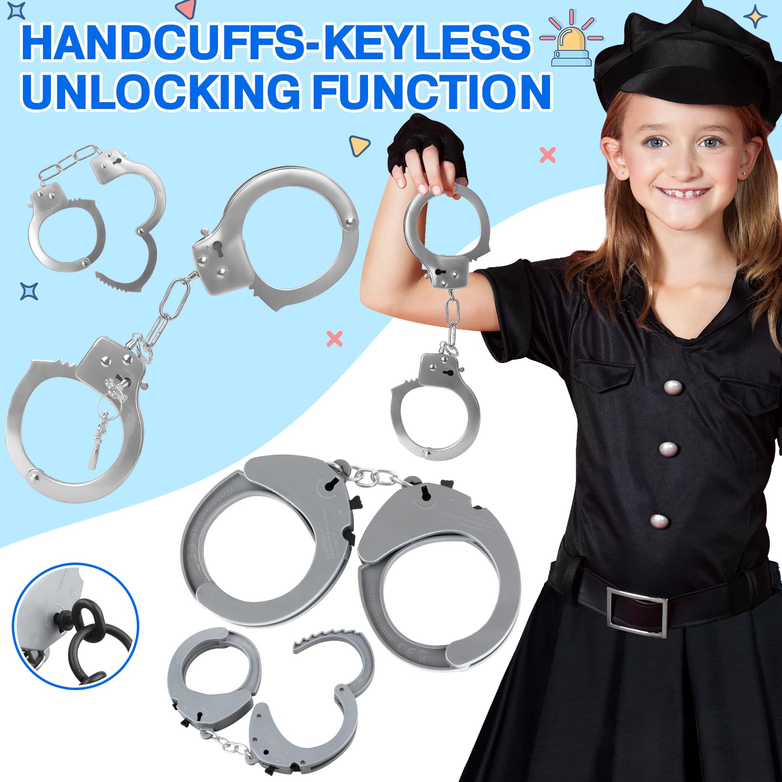 IVENRXIU Police Toys police badge adds authentic dress up detail.