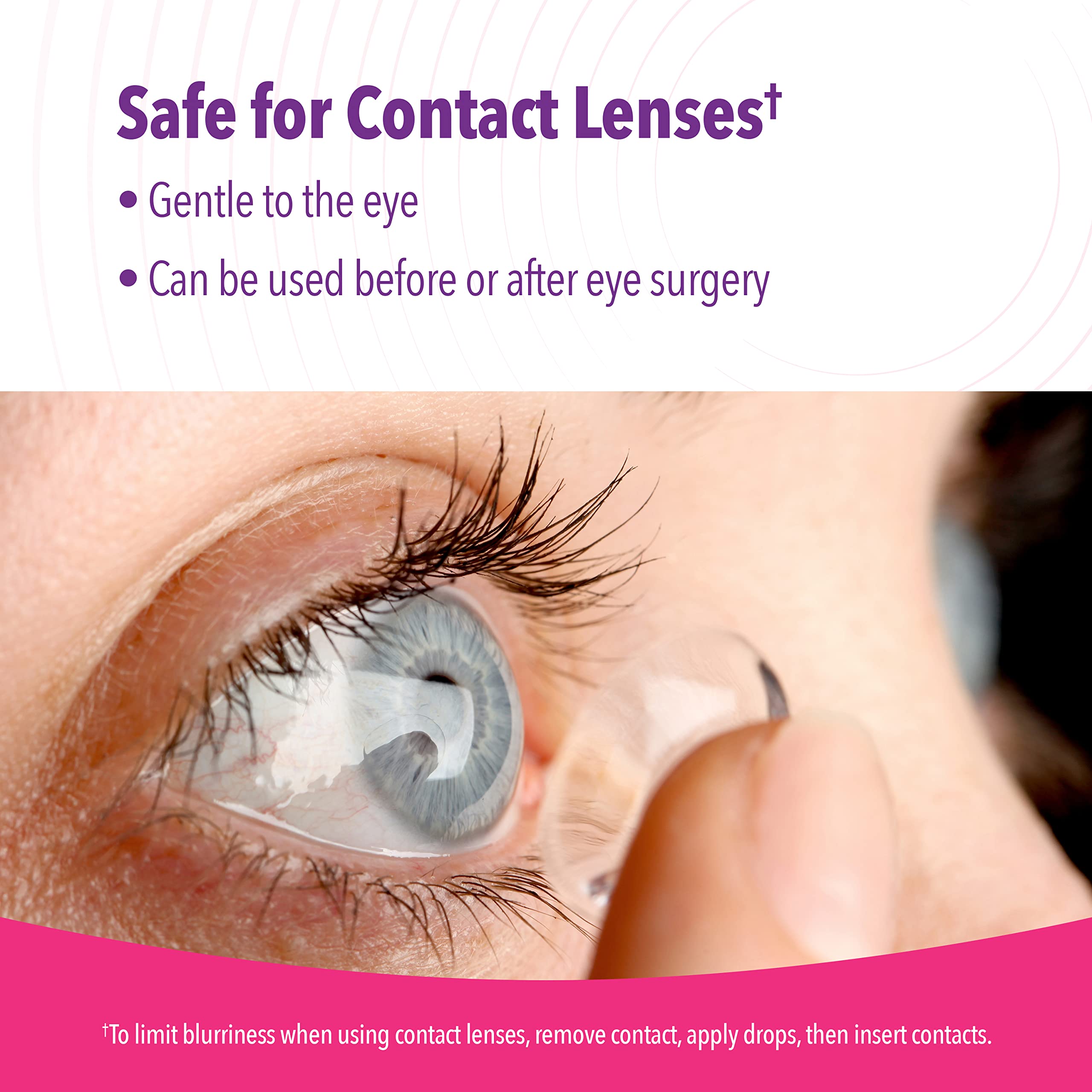iVIZIA uses around contact lenses pre/post-surgery with care.