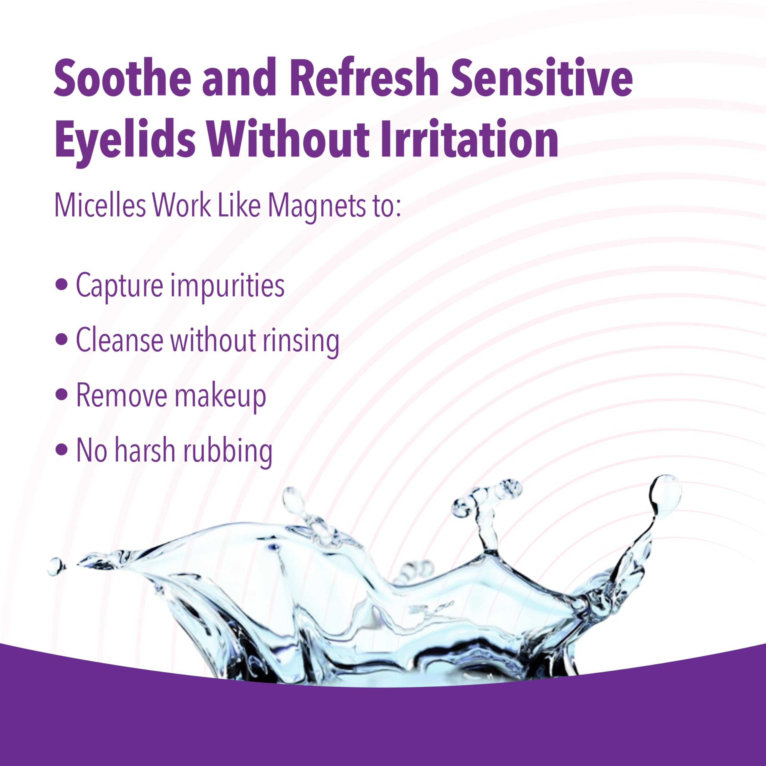 iVIZIA eyelid cleansing wipes sterile single-use pack for travel hygiene.