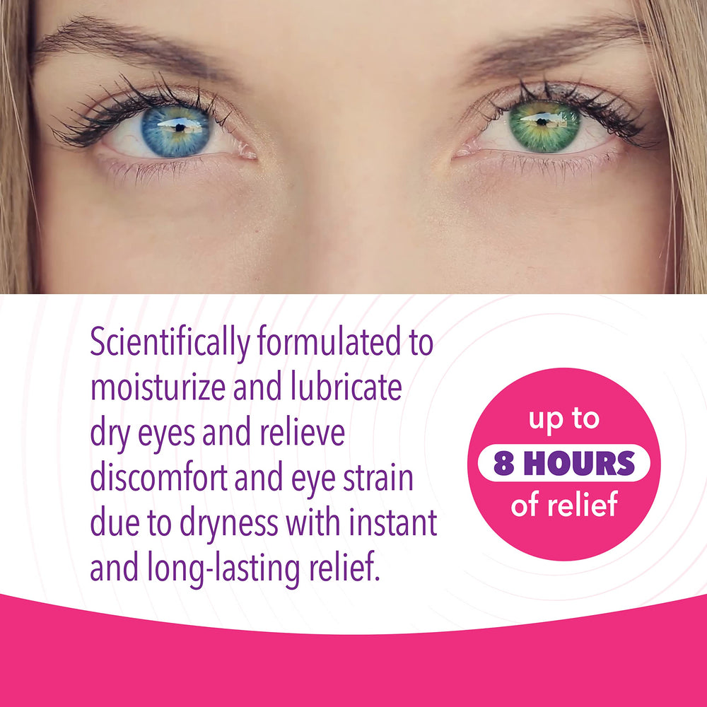 iVIZIA preservative-free formulation, gentle moisture for irritated eyes.