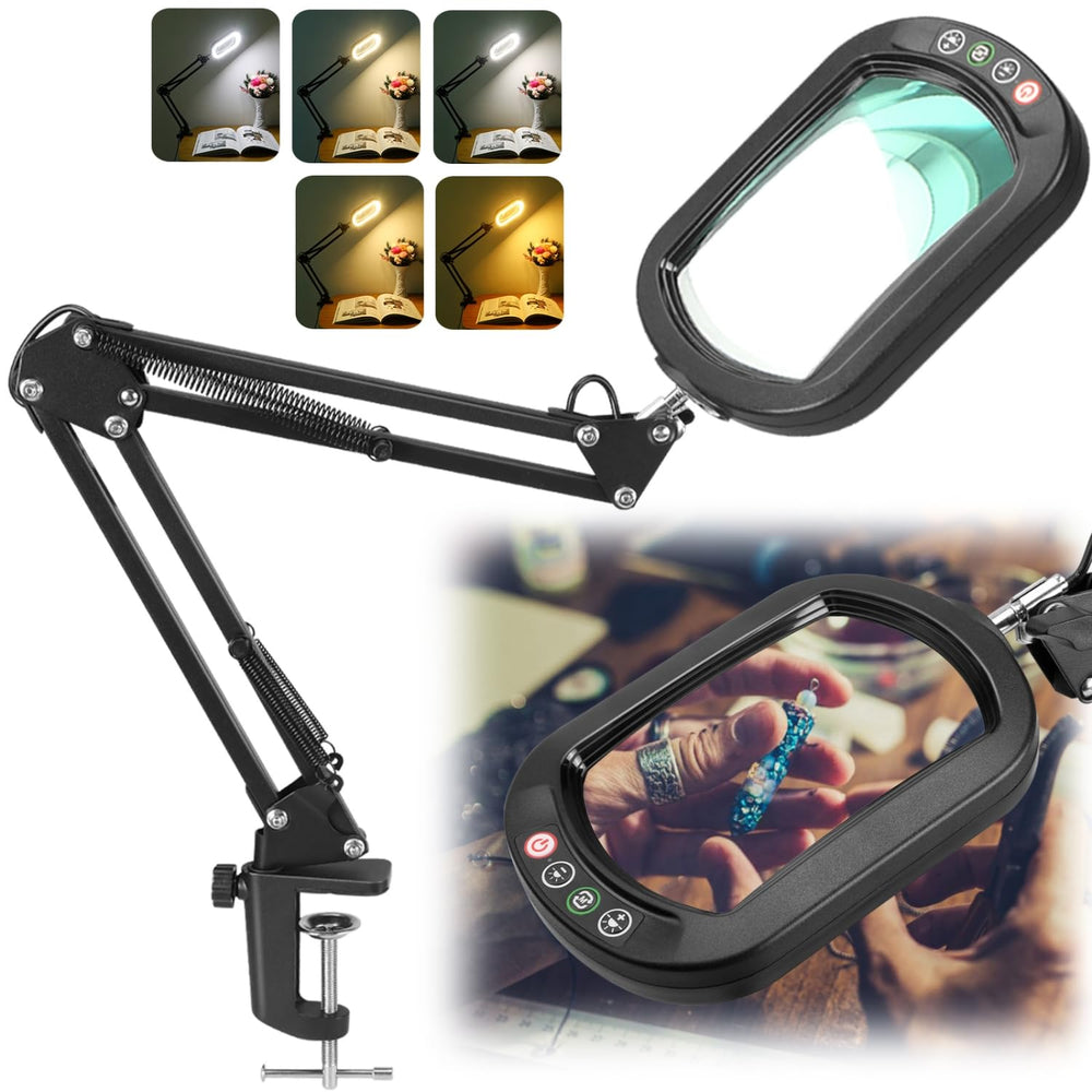 IVMAIE 10X rectangular glass lens offers sharp detail for precise sewing and jewelry work.