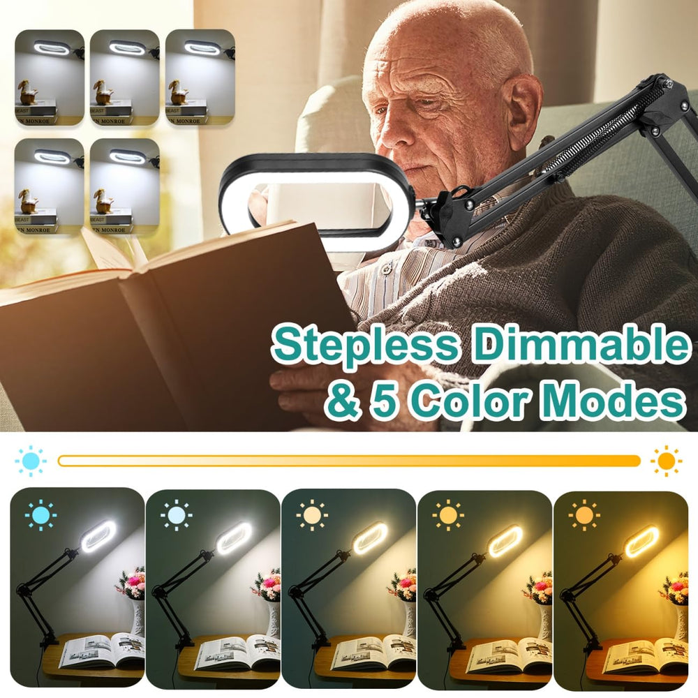 IVMAIE 5 color modes deliver ideal warmth for reading, crafting, and detailed painting.