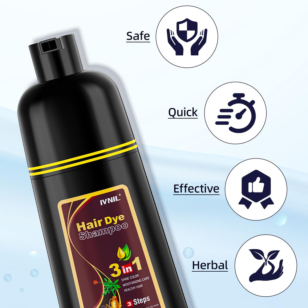 Ivnil easy-application hair dye shampoo demonstrated for quick use