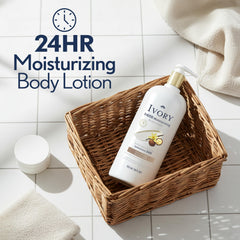 Ivory hand and body lotion lightweight formula absorbed quickly on skin.