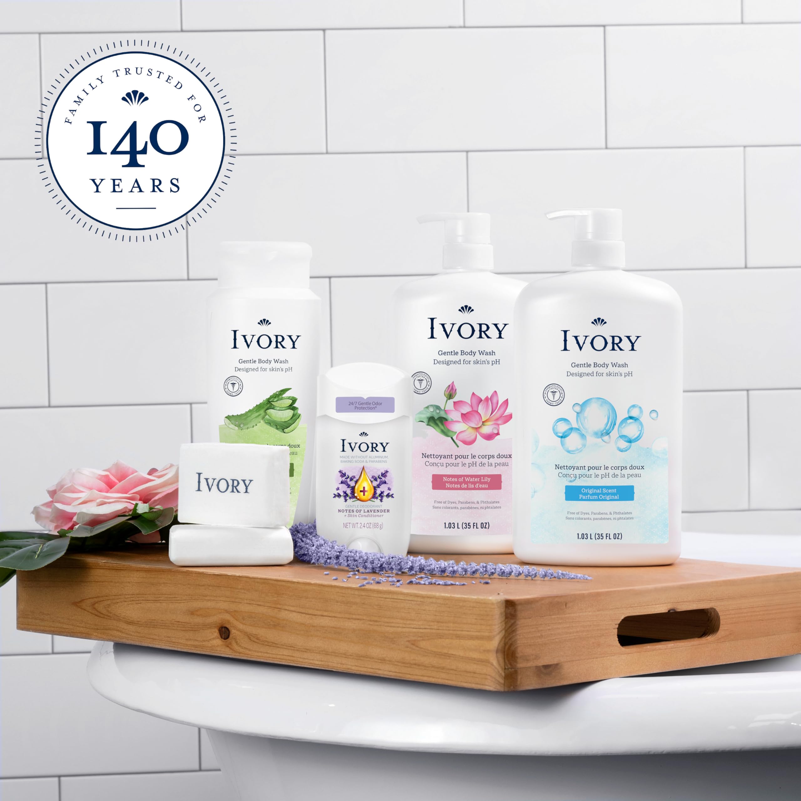 Dermatologist-tested stamp on Ivory Sensitive Bar Soap packaging