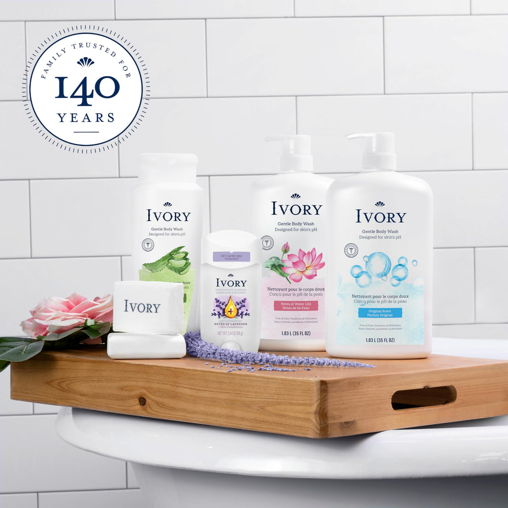 Dermatologist-tested stamp on Ivory Sensitive Bar Soap packaging