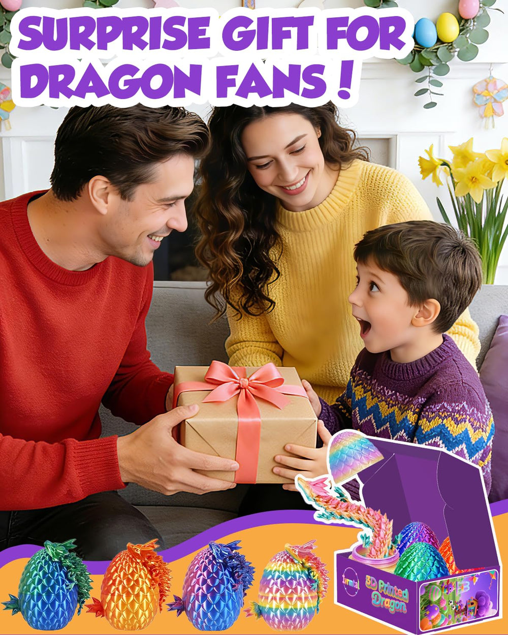 Ivrmtal Easter basket-stuffer dragon gifts brighten celebrations and gifting moments.