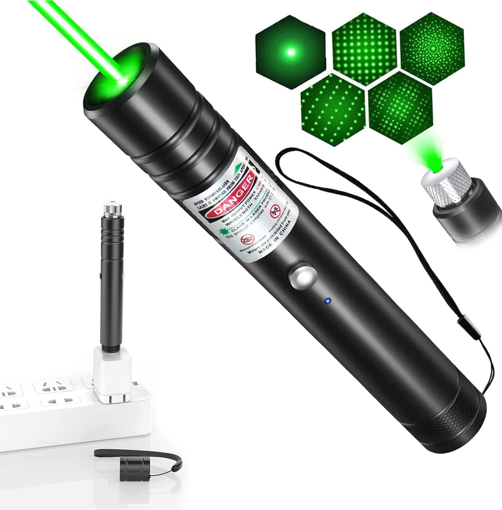 IVVTRYI laser pointer close-up highlighting compact handheld design for quick use.
